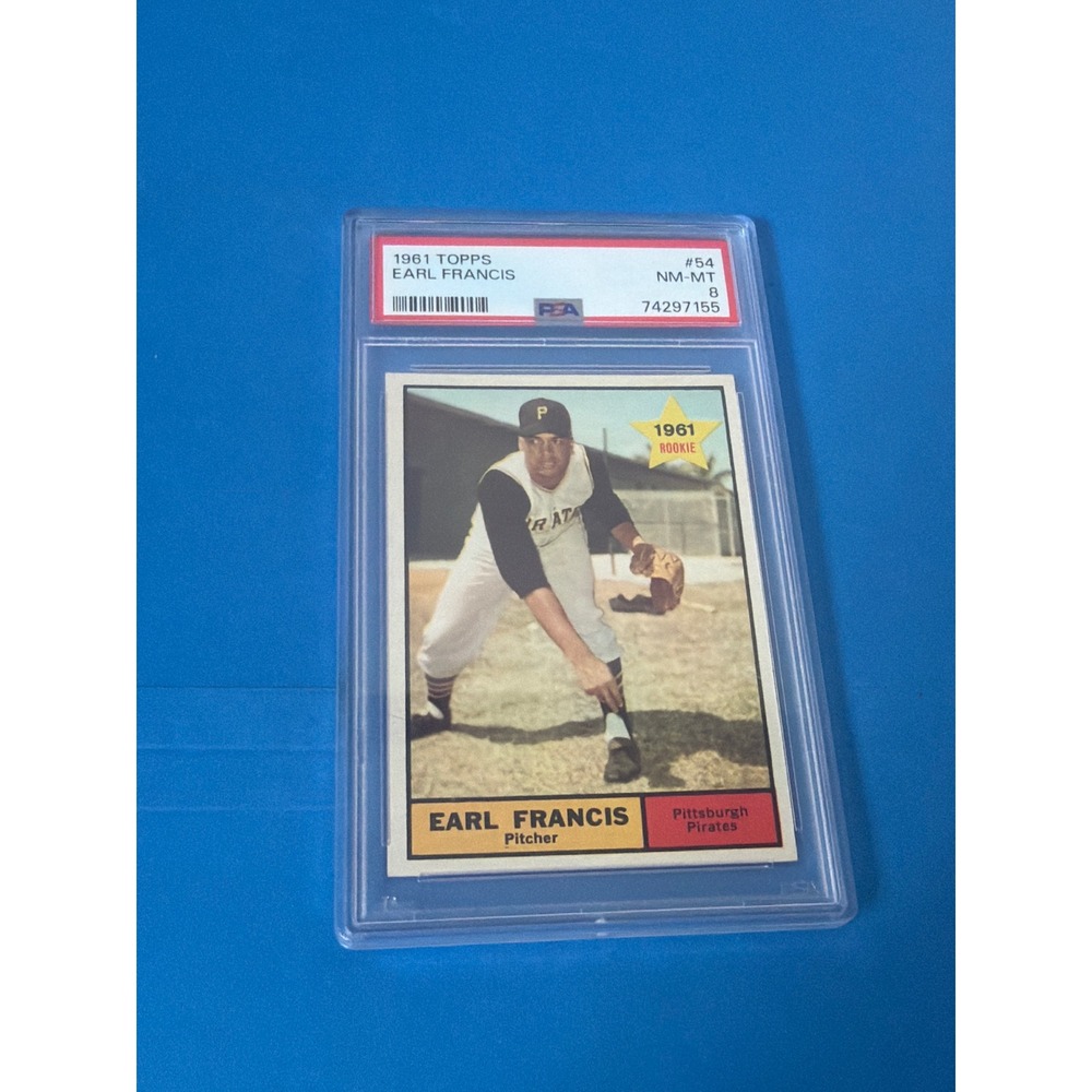 1961 Topps Earl Francis Rookie Card 54 PSA 8 NM-MT Pittsburgh Pirates Pitcher